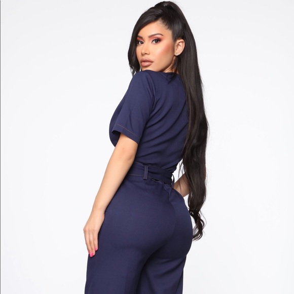 Fashion Nova Other - Fashion nova ring it out jumpsuit- denim color